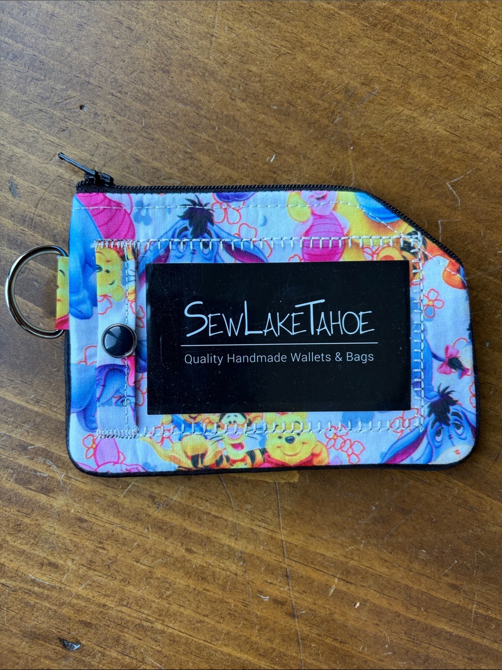 Sew Lake Tahoe Disney Inspired Winnie The Pooh Coin/Wallet ID Holder Keychain